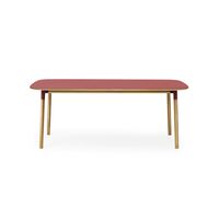 Form Dining Table 95 x 200 cm Red/ Oak