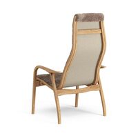 Lamino Hoge Fauteuil Geolied Eiken/Sahara/Schapenhuid