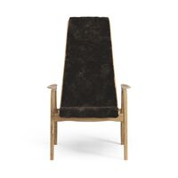 Lamino Sessel Hoch Geölte Eiche/Espresso/Schaffell