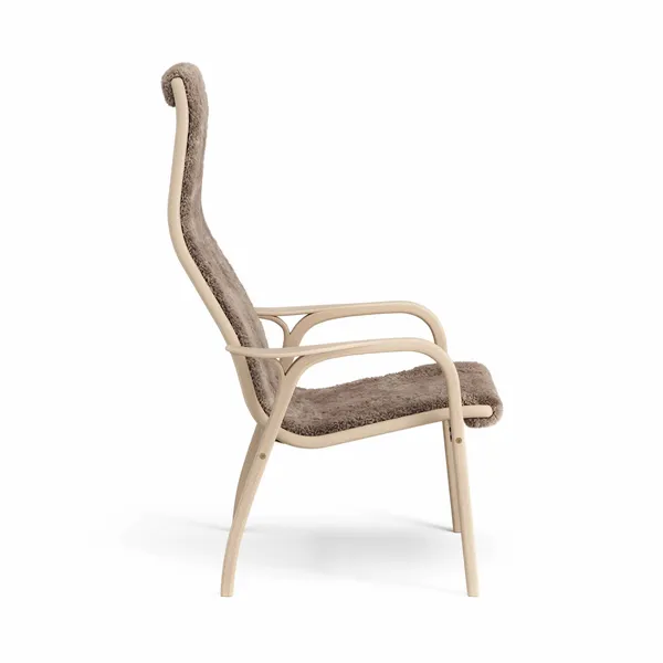 Lamino Poltrona Alta Faggio Laccato/Sahara/Pecora