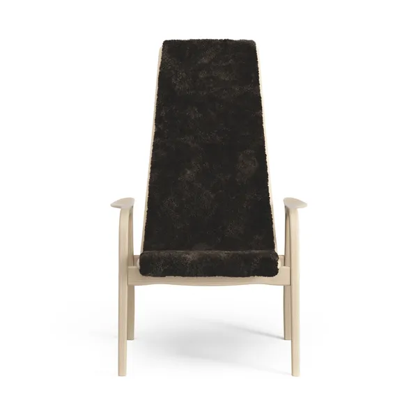 Lamino Sessel Hoch Lackierte Buche/Espresso/Schaffell