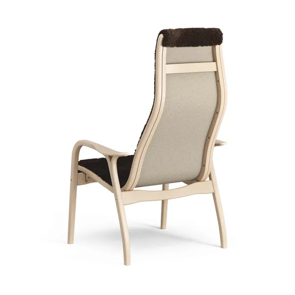 Lamino Sessel Hoch Lackierte Buche/Espresso/Schaffell