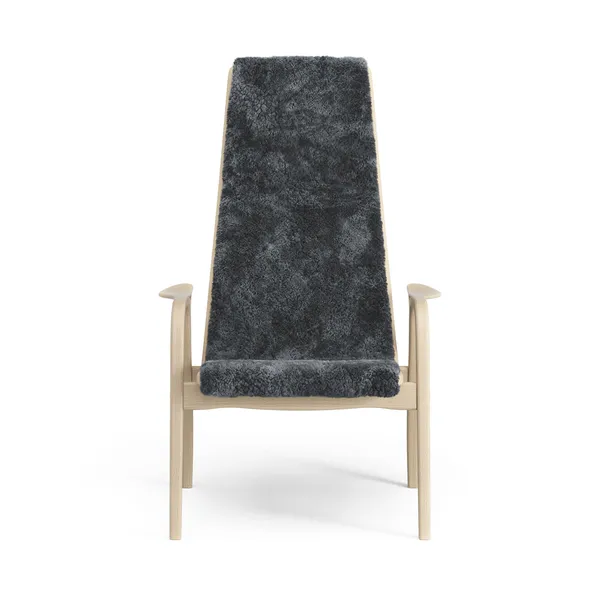 Lamino Sessel Hoch Lackierte Buche/Kohle/Schaffell