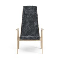 Lamino Sessel Hoch Lackierte Buche/Kohle/Schaffell