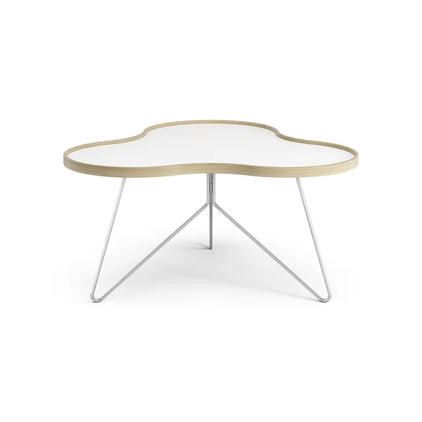 Flower Coffee Table 90x84 White/Oak/Chrome