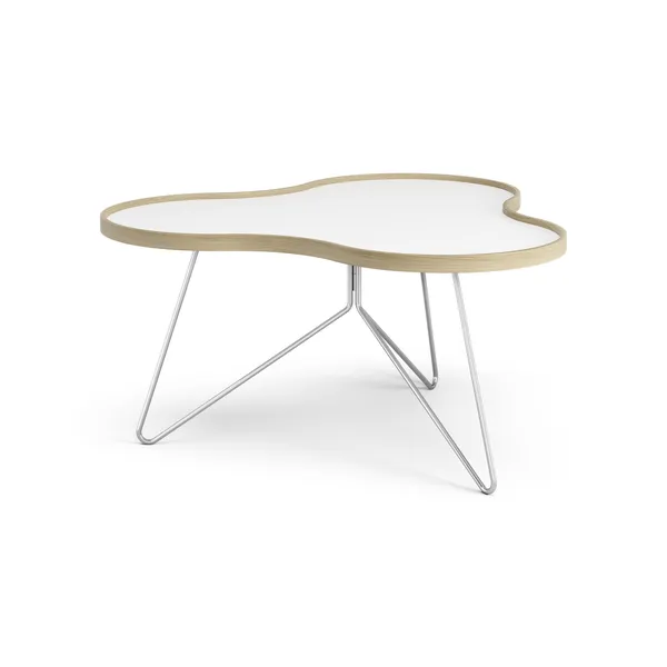 Flower Coffee Table 90x84 White/Oak/Chrome