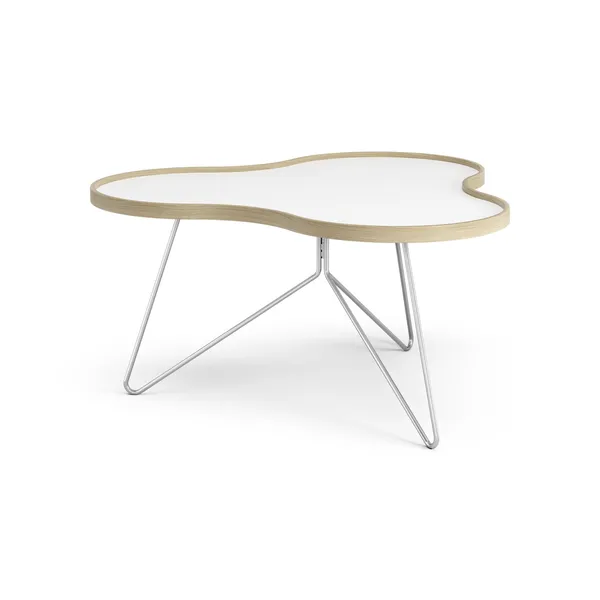 Flower Coffee Table 90x84 White/Oak/Chrome