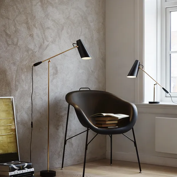 Birdy Gulvlampe Sort