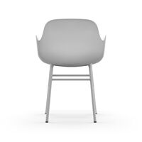 Form Dining Chair with Armrests White/ White Steel