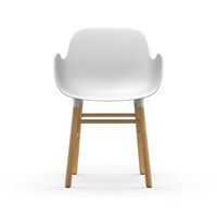 Form Dining Chair with Armrests White/ Oak