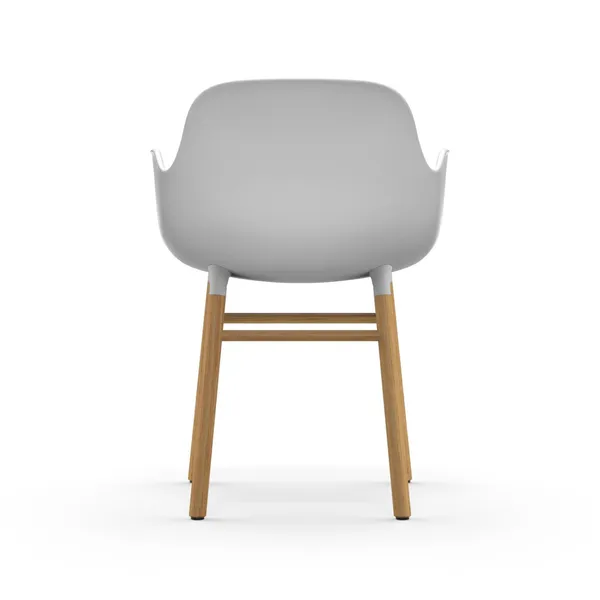 Form Dining Chair with Armrests White/ Oak