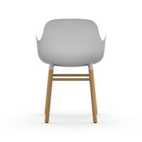 Form Dining Chair with Armrests White/ Oak