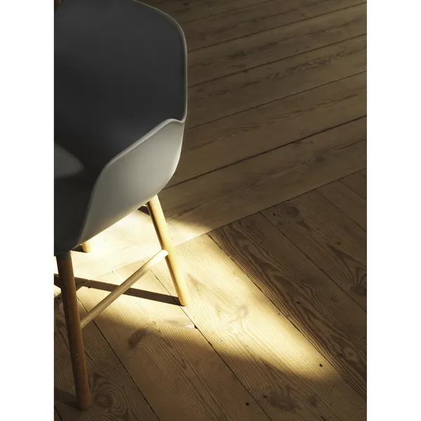 Form Dining Chair with Armrests White/ Oak