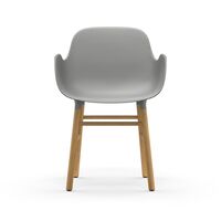 Form Dining Chair with Armrests Gray/ Oak