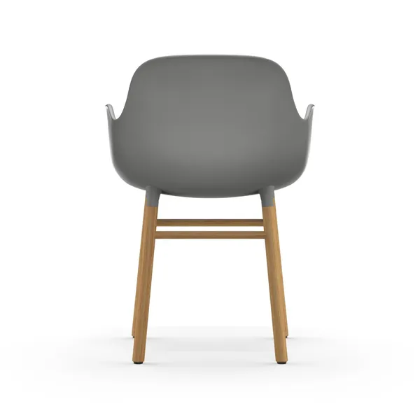 Form Dining Chair with Armrests Gray/ Oak
