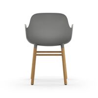 Form Dining Chair with Armrests Gray/ Oak