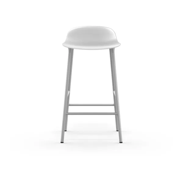 Form Barstol H65 cm Hvid/Hvid Stål