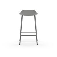 Form Barstol H65 cm Grå/Grå Stål