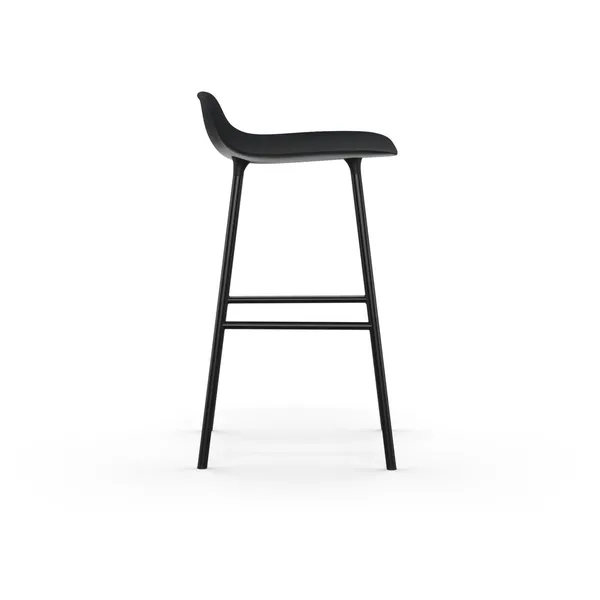 Form Barstol H65 cm Sort/Sort Stål