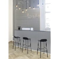 Form Barstol H65 cm Sort/Sort Stål