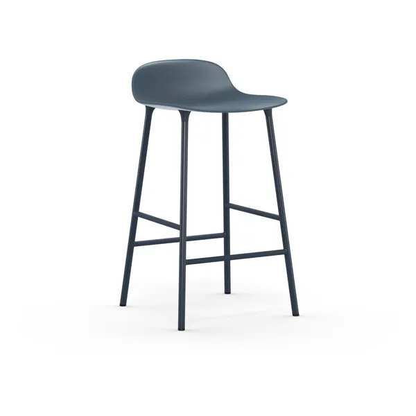 Form Barstol H65 cm Blå/Stål