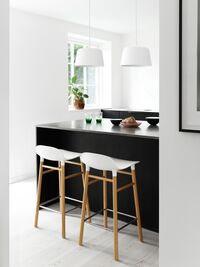 Form Barstol H65 cm Blå/Stål