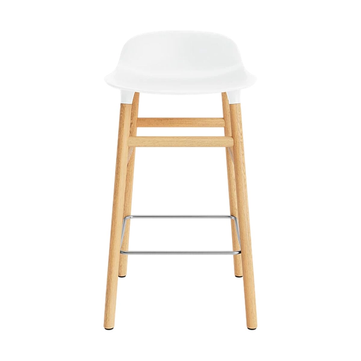 Form Barkrakk H65 cm Hvit/Eik