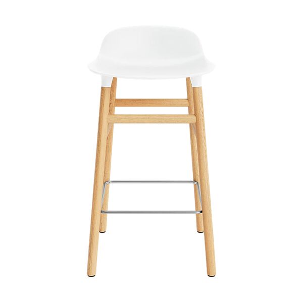 Form Taburete de Bar Al. 65 cm Blanco/ Roble