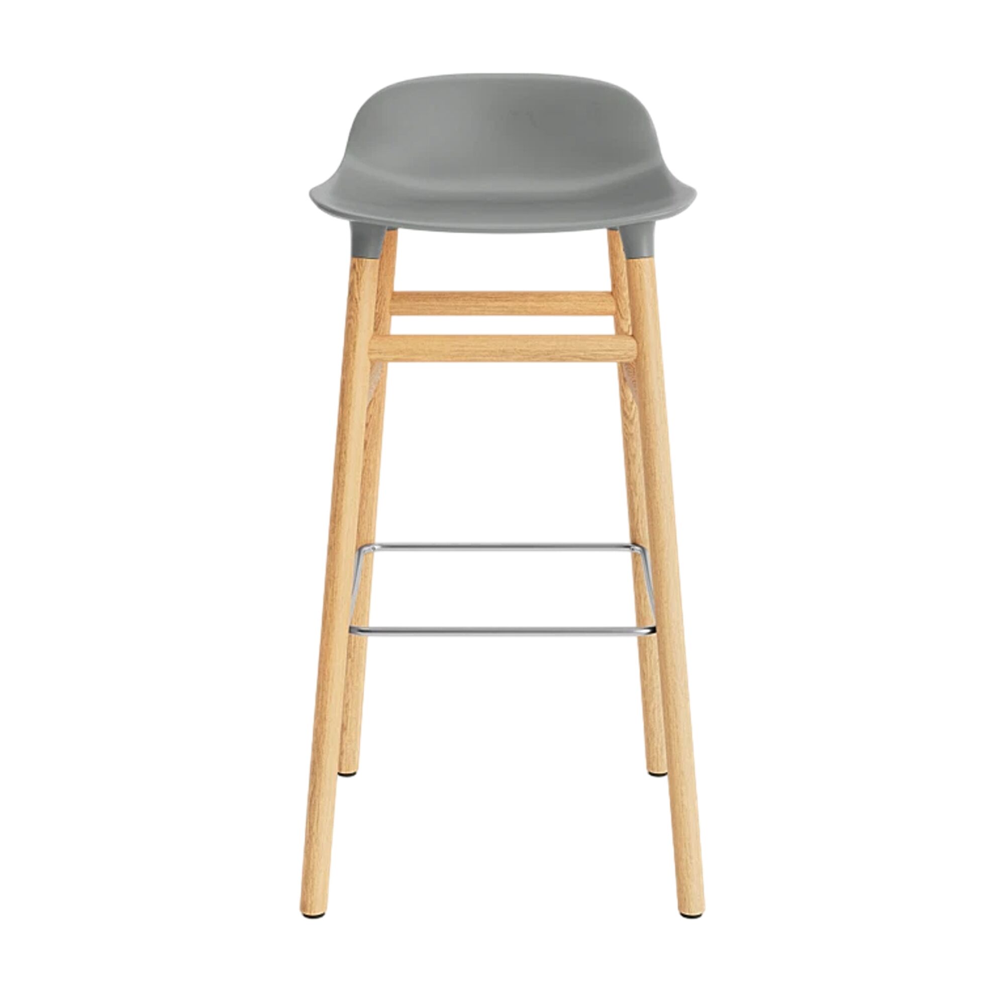 Form Tabouret de Bar H65 cm Gris/Chêne