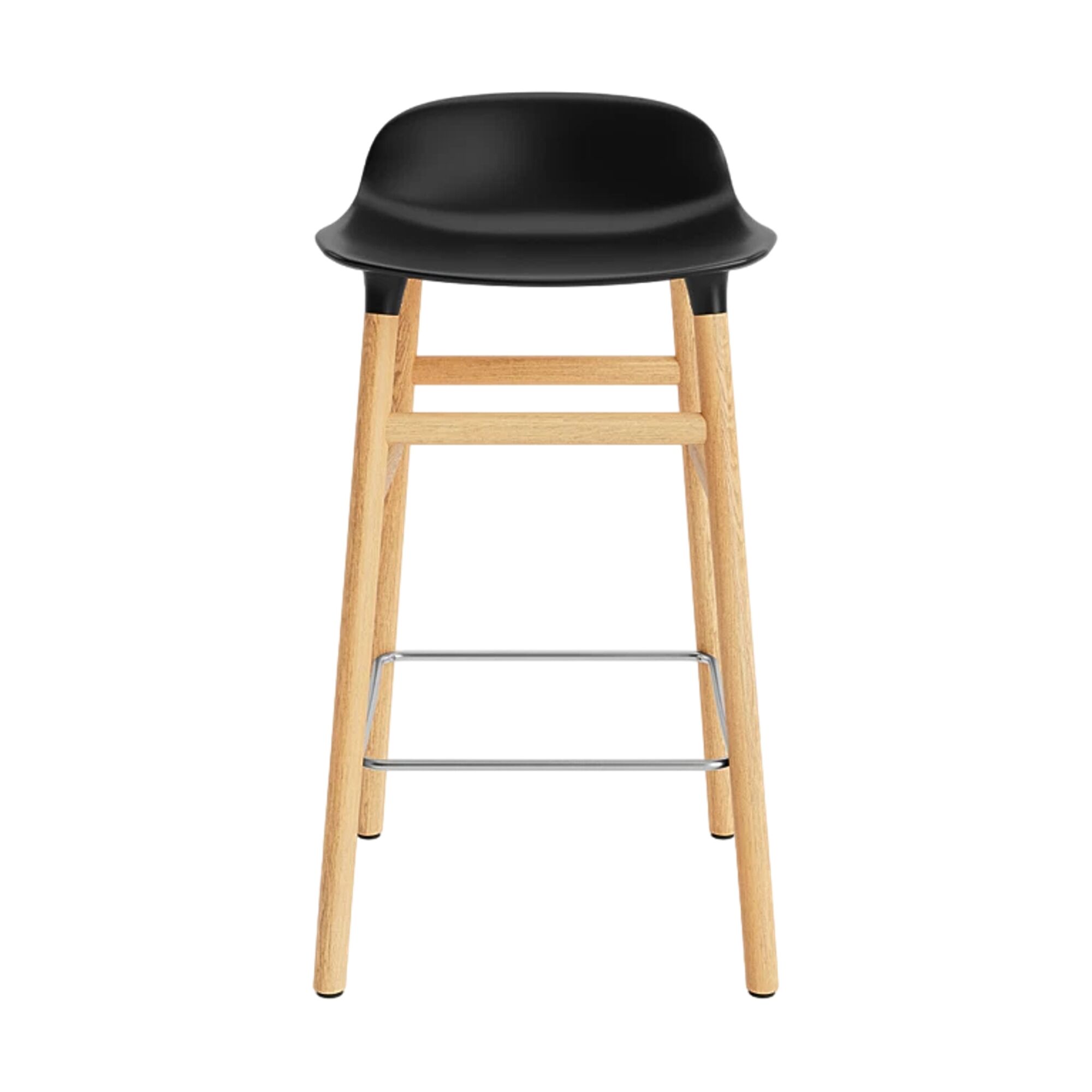 Form Tabouret de Bar H65 cm Noir/ Chêne