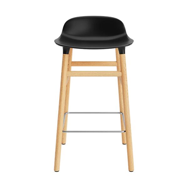 Form Taburete de Bar Al. 65 cm Negro/ Roble