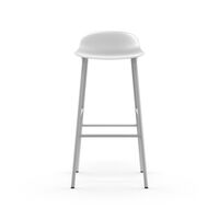 Form Bar Stool H75 cm White/ White Steel