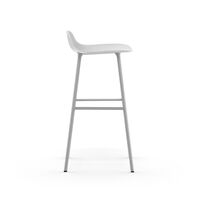 Form Bar Stool H75 cm White/ White Steel