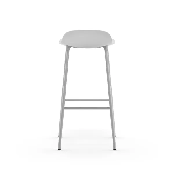 Form Bar Stool H75 cm White/ White Steel