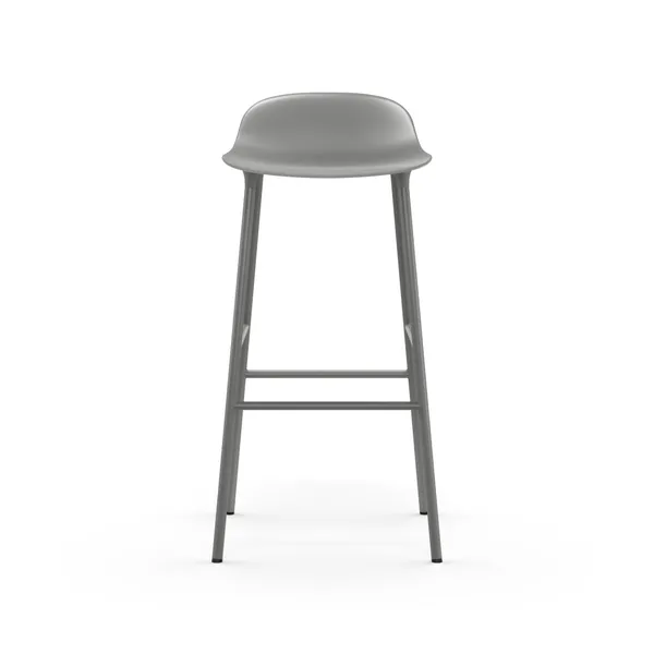 Form Bar Stool H75 cm Gray/ Gray Steel