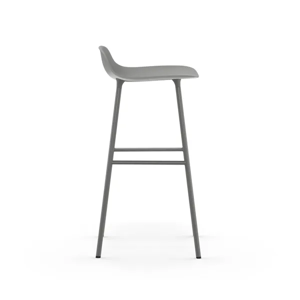 Form Bar Stool H75 cm Gray/ Gray Steel