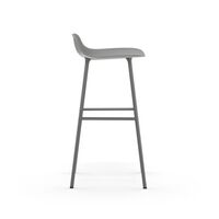 Form Bar Stool H75 cm Gray/ Gray Steel