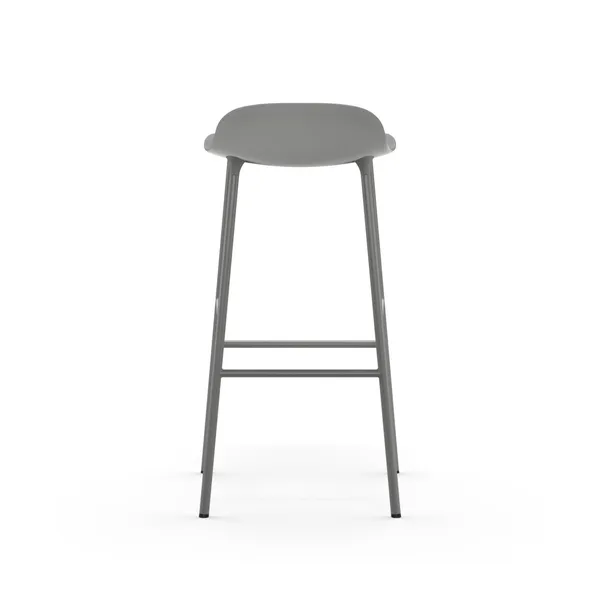 Form Bar Stool H75 cm Gray/ Gray Steel