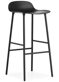 Form Bar Stool H75 cm Black/ Black Steel