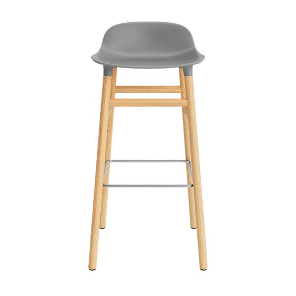 Form Barhocker H75 cm Grau/Eiche