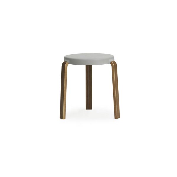 Hahnhocker Walnuss/ Grau