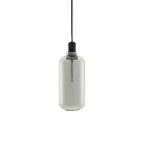 Amp Pendant Large Smoke-coloured/Black