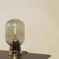 Amp Bordlampe Røgfarvet/Sort