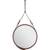 Adnet Väggspegel Cirkulär Tan Läder Ø45 cm