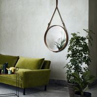 Adnet in Schwarz Leder Ø58 cm