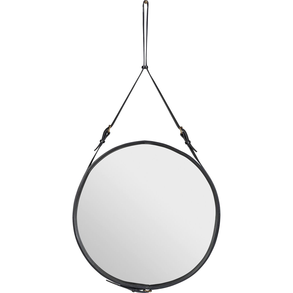 Adnet in Schwarz Leder Ø70 cm