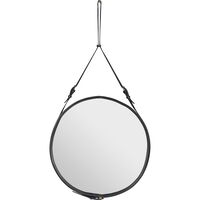 Adnet in Schwarz Leder Ø70 cm