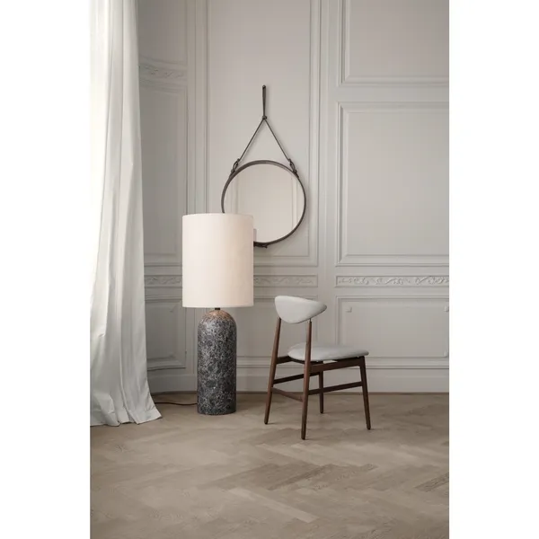 Adnet Wall Mirror Circular Black Leather Ø70 cm