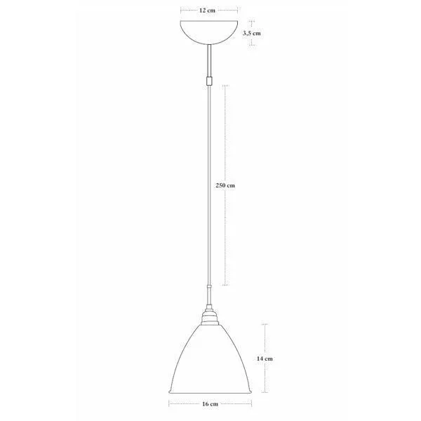 Bestlite BL9S Pendant Small Gray/ Brass