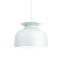 Round Hanglamp Mat Wit Groot